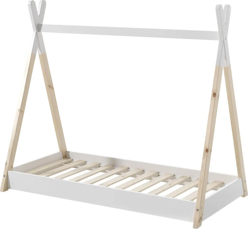 Lit Tipi Beige 70x140cm FURNLUX - Structure Robuste et Design Scandinave