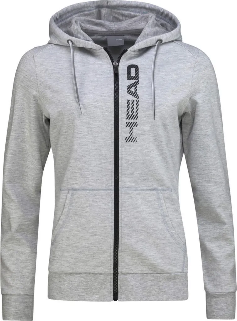 Sweat à Capuche Femme Head Club Greta Gris - Vêtement Sport de Tennis