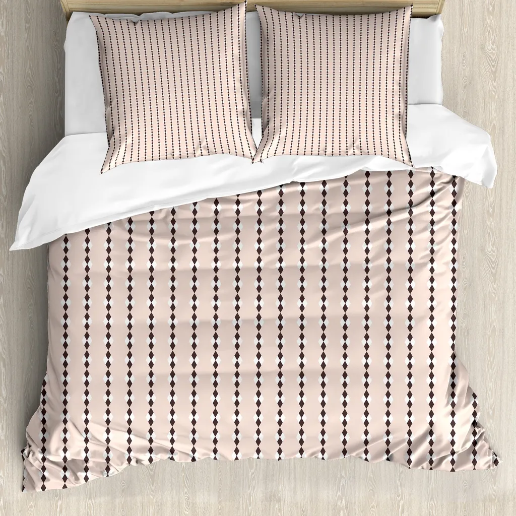 Set Letto ABAKUHAUS Geometrico 200x200 Ipoallergenico Pesca