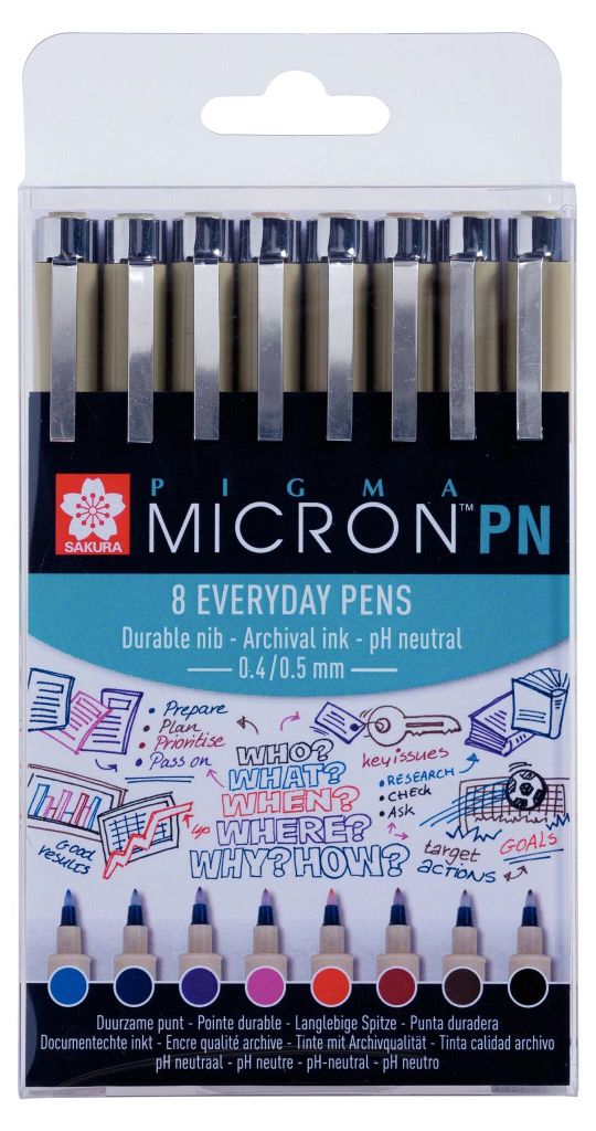 Sakura Pigma Micron PN Stifte-Set / 8 Stück Produktbild 
