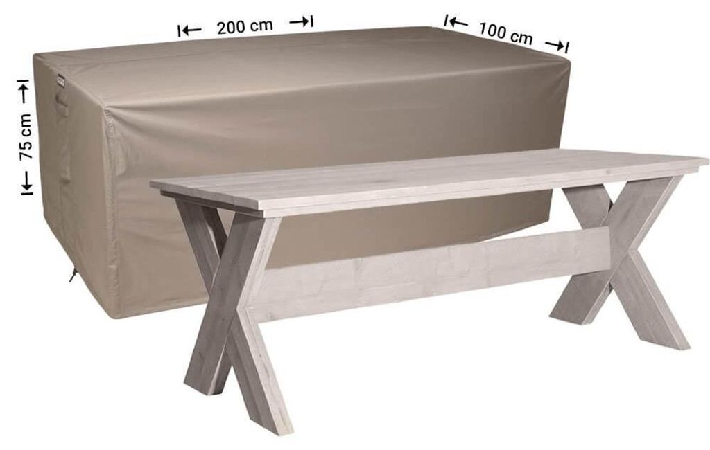 Raffles Covers Raffles Covers Gartentisch-Schutzhülle | Atmungsaktiv | Wasserdicht | UV-beständig | Doppelnähte | Elastischer Kordelzug - Farbe:...