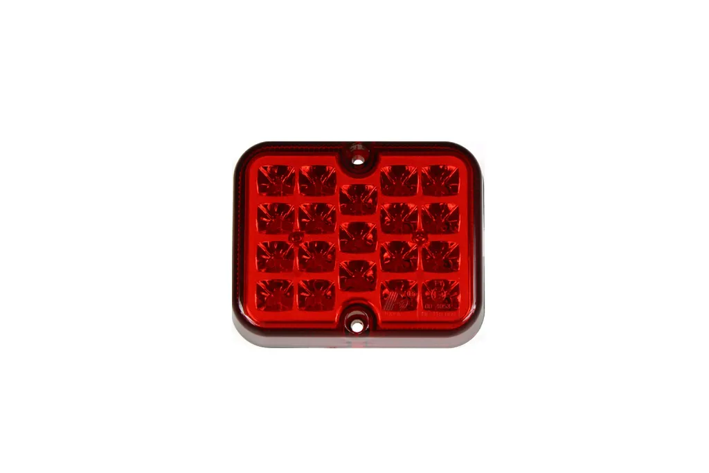 Feu de brouillard arrière à LED rouge 12V de forme carrée pour camions - 16