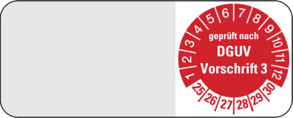 Dreifke Aufkleber Kabelprüfplakette, nach DGUV Vorschrift 3, Folie, ...