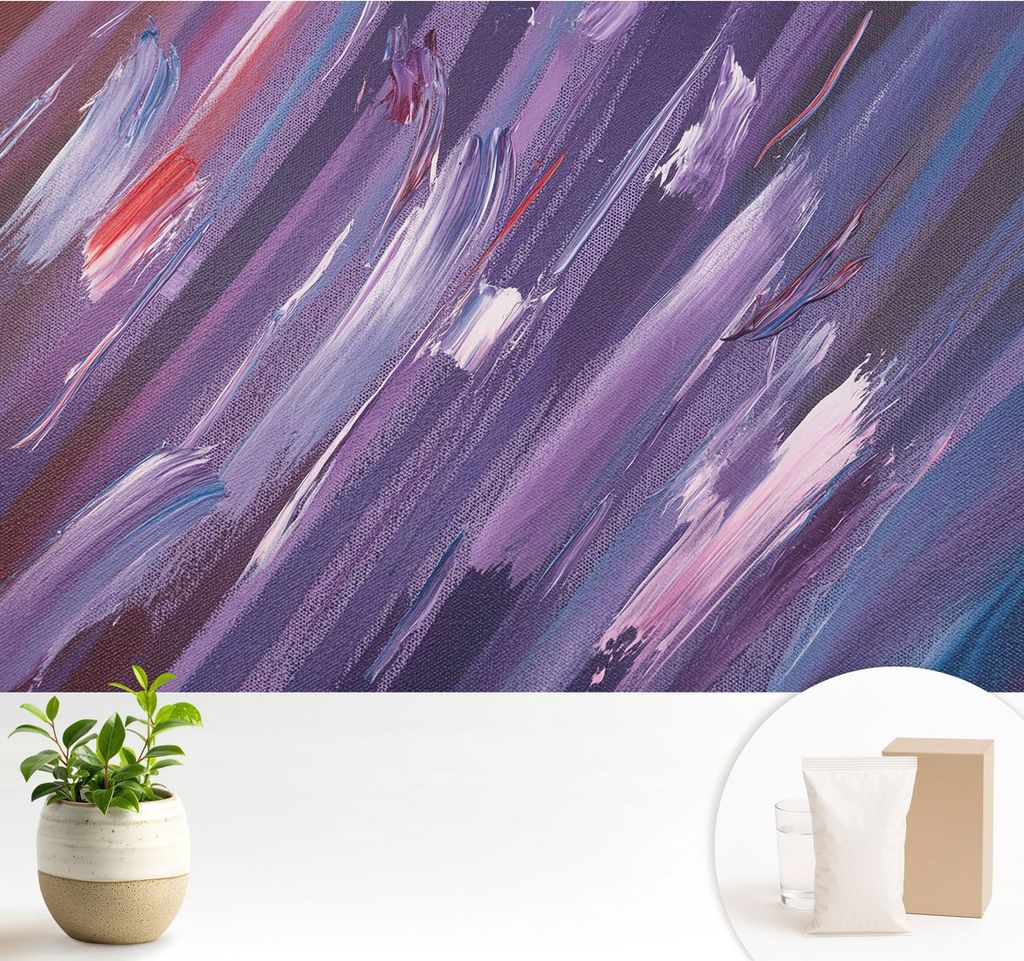 Fototapete - 104x70 cm - Tapete - Wandtapete - Wandbilder - Dekofolie - Tapete Folie - Wand - Dekoration - Wohnzimmer - Bunte Pinselstriche