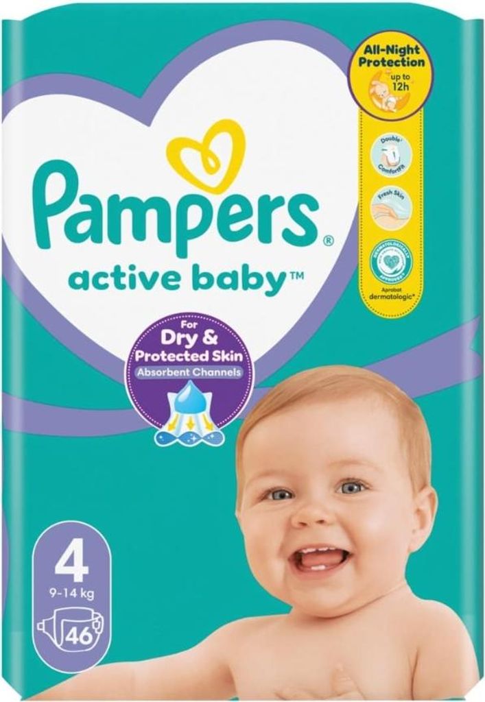 Pampers – Windeln – Active Baby Größe 4 – 46 Windeln - 1 Stück