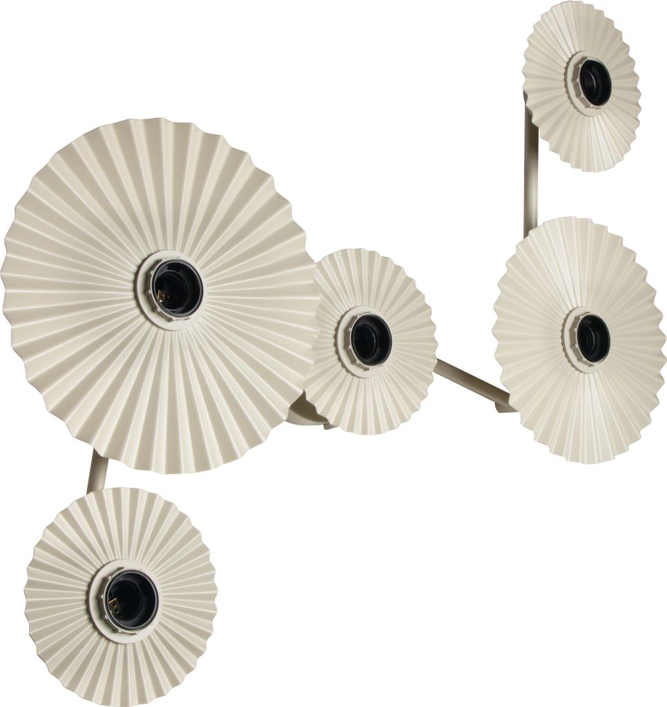 Kinkiet OSRAM DECOR Plisse, 5 gniazd, E27, stal, beżowy, Zdjęcie produktu 