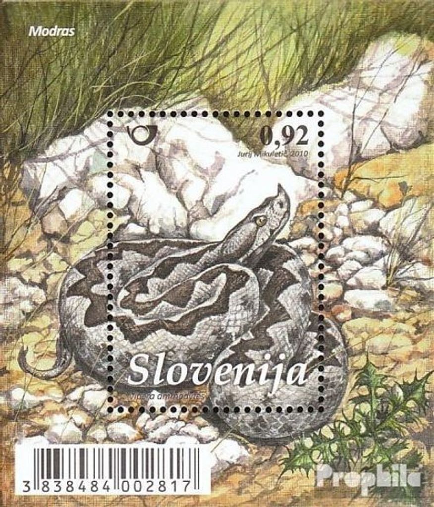 Briefmarken Slowenien 2010 Mi Block51 (kompl.Ausg.) postfrisch Schlangen