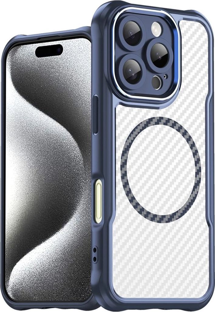 MagSafe-Silikonhülle kompatibel mit iPhone 16 Pro Blau