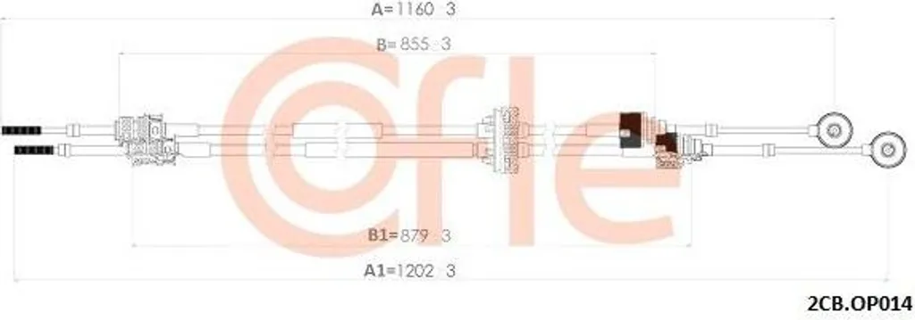 Câble de boîte manuelle COFLE 92.2CB.OP014 OE 55488642 pour Insignia