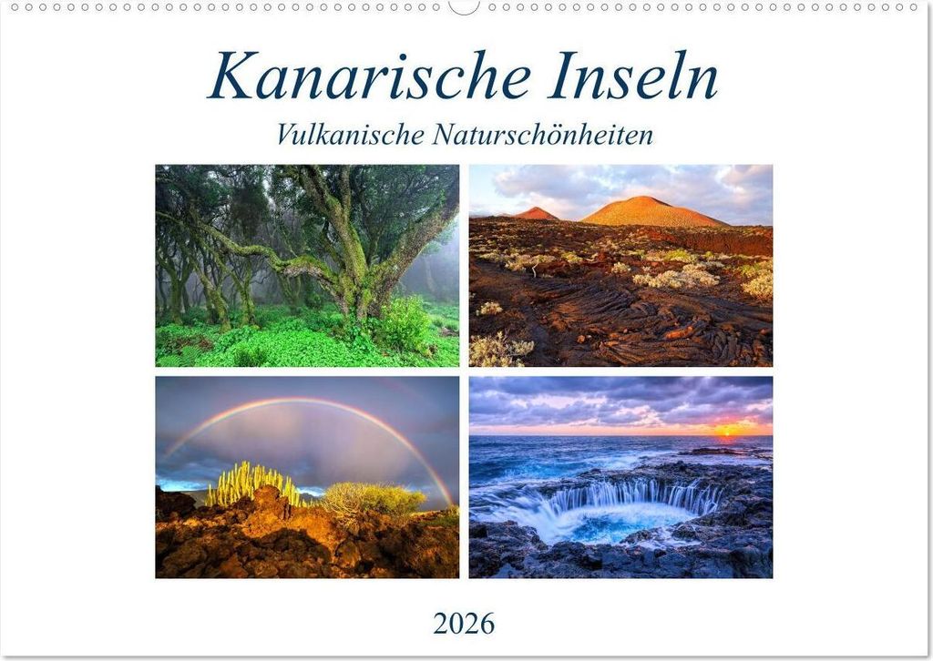 Kanarische Inseln - Vulkanische Naturschönheiten (Wandkalender 2026 DIN A2 quer), CALVENDO Monatskalender