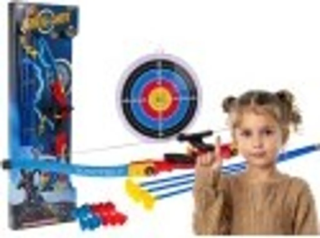 Kit tir à l'arc junior avec ventouses de sécurité et cible murale stable