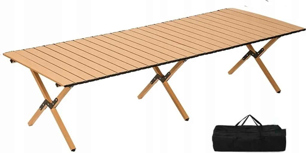Grande table de camping pliante 150x90cm avec sac de rangement solide