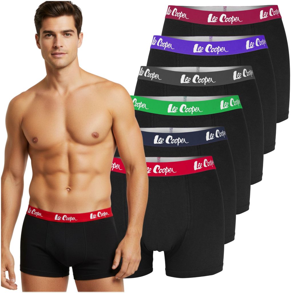 Lee Cooper 6-pak bokserek męskich, oddychająca bielizna Zdjęcie produktu 