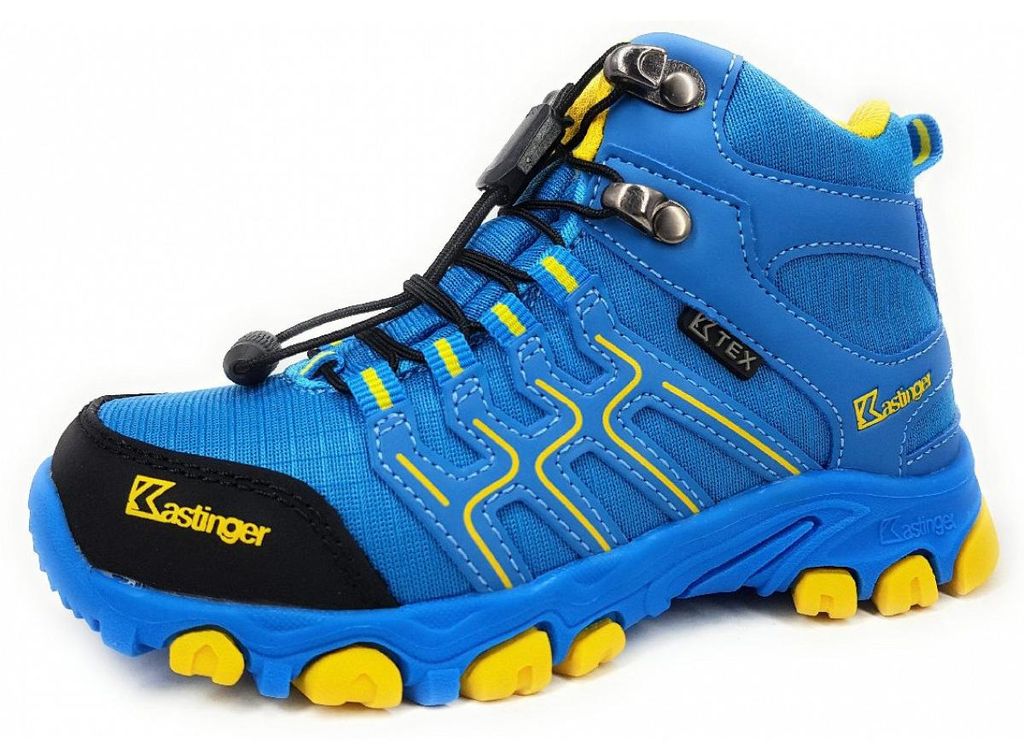Kastinger Farrer HI II Kinderschuhe Burschen Schnürstiefel Stiefel Blau Freizeit, Schuhgröße:38 EU