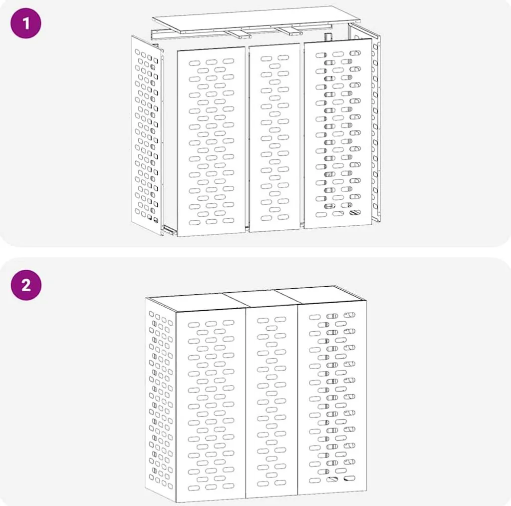 Housse rigide Climatiseur Acier Blanc 110 cm - Structure anti-corrosion - 10