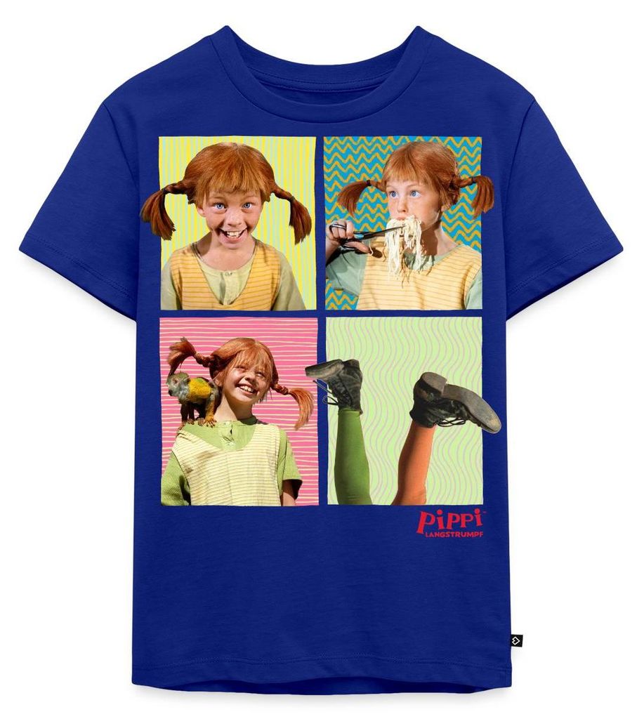 Spreadshirt Pippi Langstrumpf Portraits Von Pippi Kinder Premium T-Shirt, 98/104 (2 Jahre), Royalblau