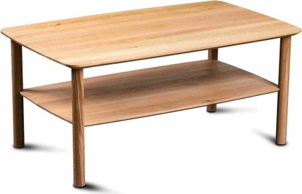 Couchtisch >Dill 2< in Wildeiche, Massivholz - 100x45x60cm (BxHxT)