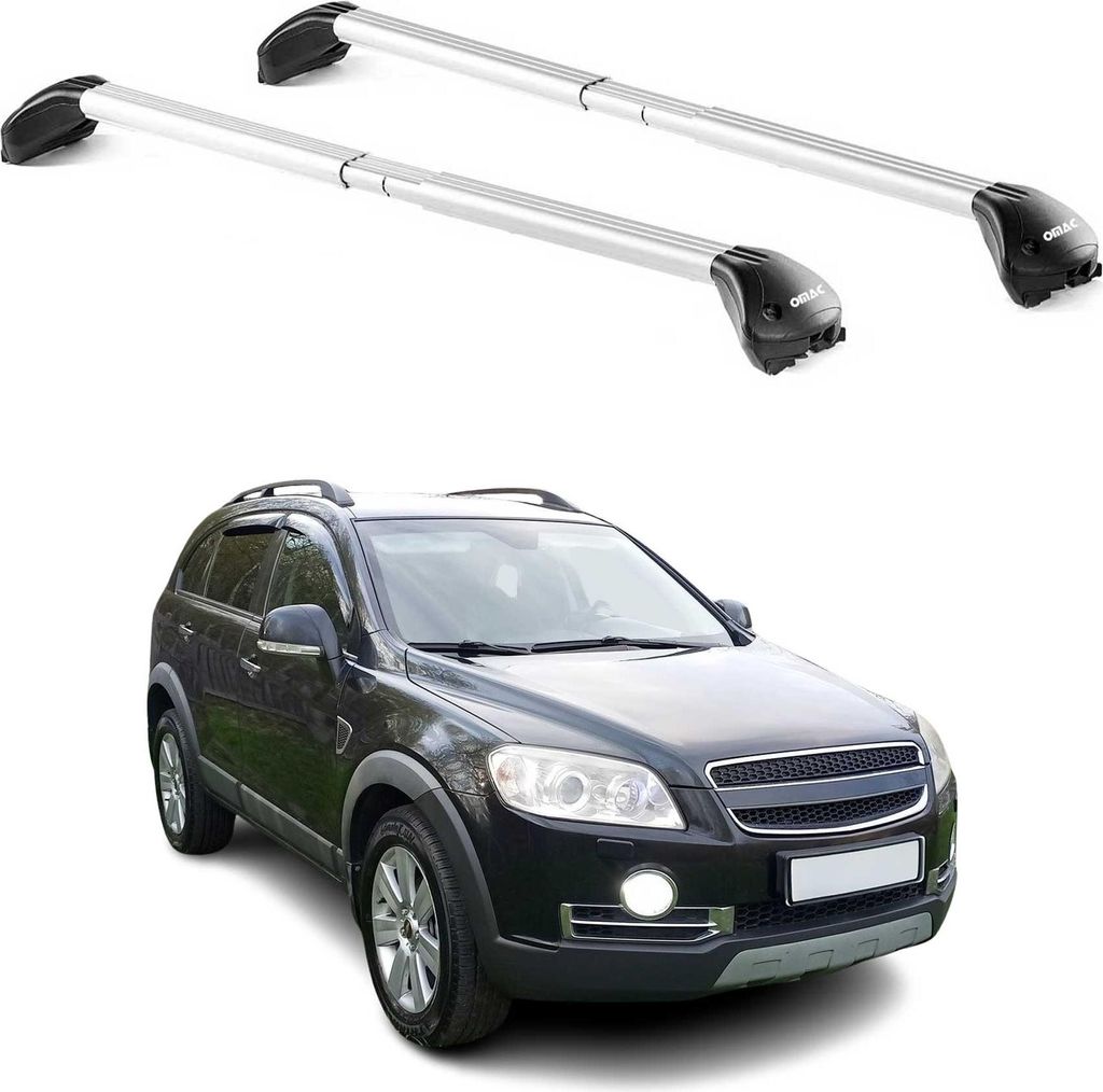 Dachträger Grundtäger für Chevrolet Captiva 2006-2016 5 tür 100kg Alu Silber ABE