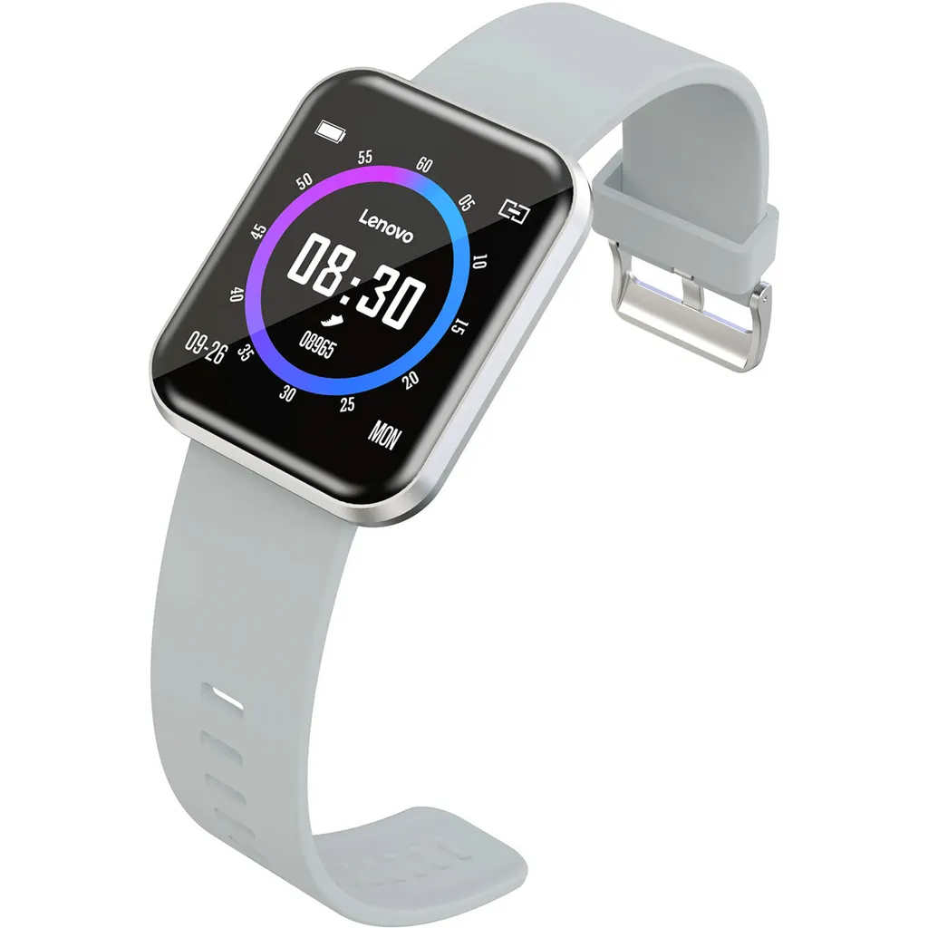 Montre Connectée Lenovo E1 Pro Argent : Suivi Santé et Sport Complet