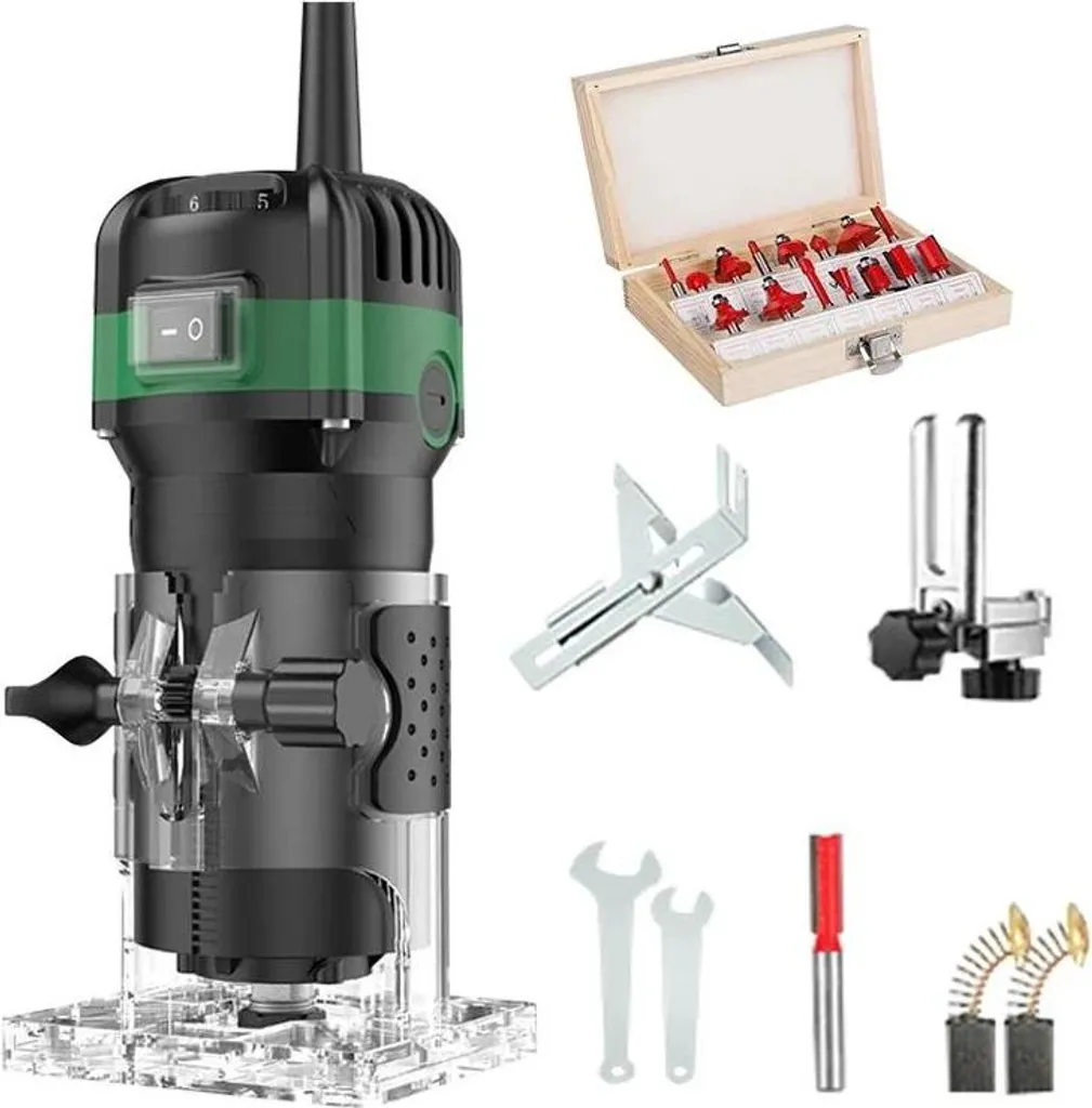 Machine à chanfreiner moteur puissant 6 vitesses avec 15 accessoires