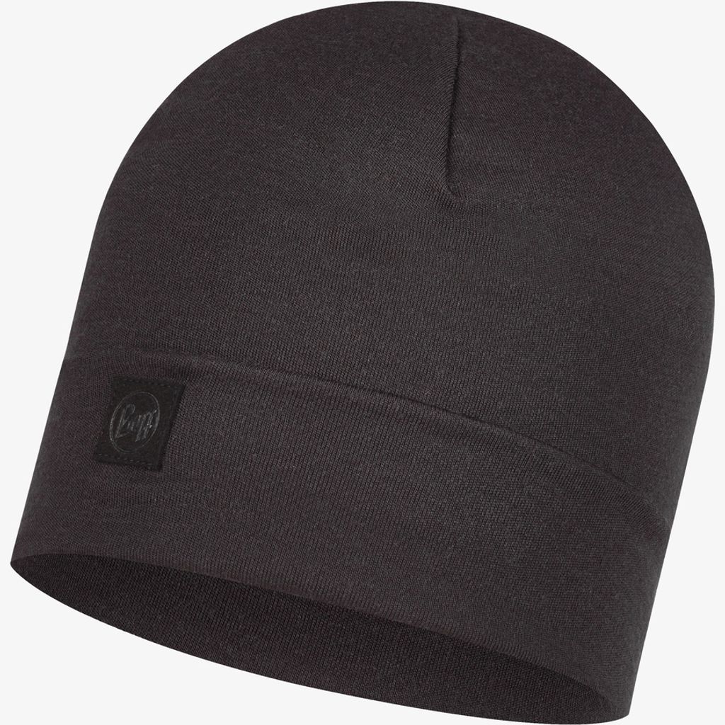 Buff Merino Heavyweight Beanie Solid Black UNI Ski Mütze