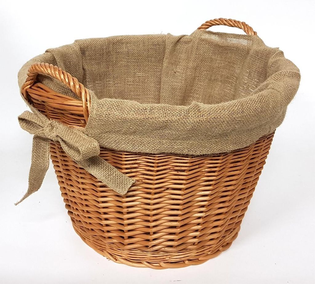 Kaminkorb Holzkorb Kaminholzkorb aus geschälten Weide mit Produktbild 