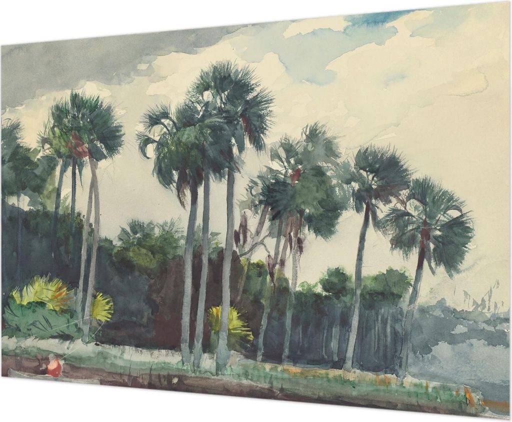 Wandtapete - Dekorative Tapete für Wohnzimmer - Tapetenfolie für Wanddekoration - 208x146 cm - Exotische Palmen