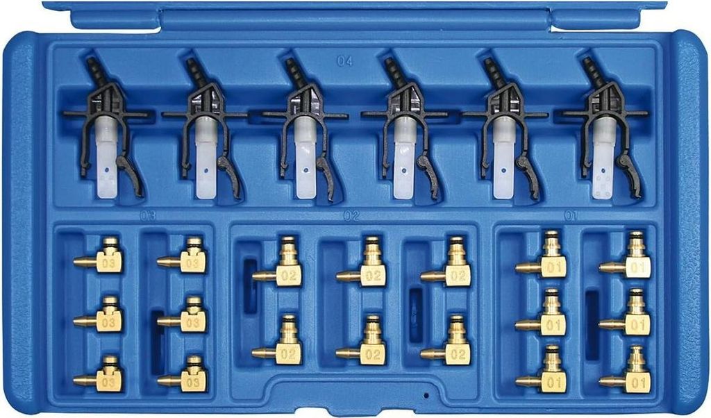 SW-Stahl 26079L Common Rail Adaptersatz Rücklaufmengenprüfer, 24-teilig