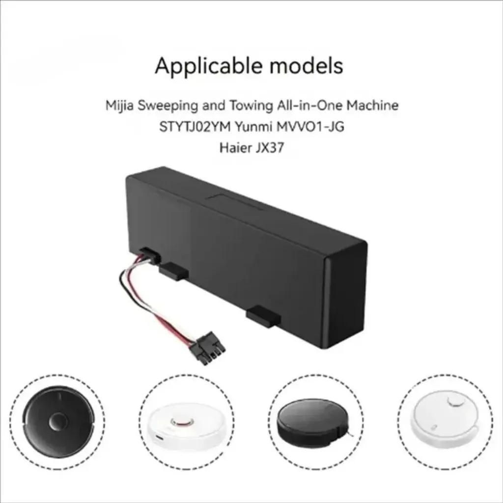 Batteria di ricambio per robot aspirapolvere STYTJ02YM Vacuum Mop P - Li-Ion 14,8 V 4S1P 18650 - 9800 mAh - Grigio scuro