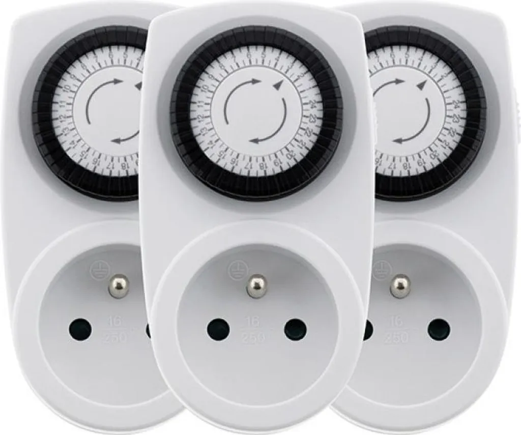 Lot 3 Mini Programmateurs Méca HBF pour Appareils Électriques 24h