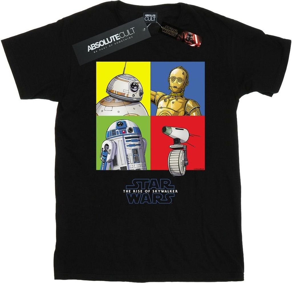 Star Wars: The Rise of Skywalker - "Star Wars The Rise Of Skywalker Droid Squares" T-Shirt für Herren BI52022 (S) (Schwarz)