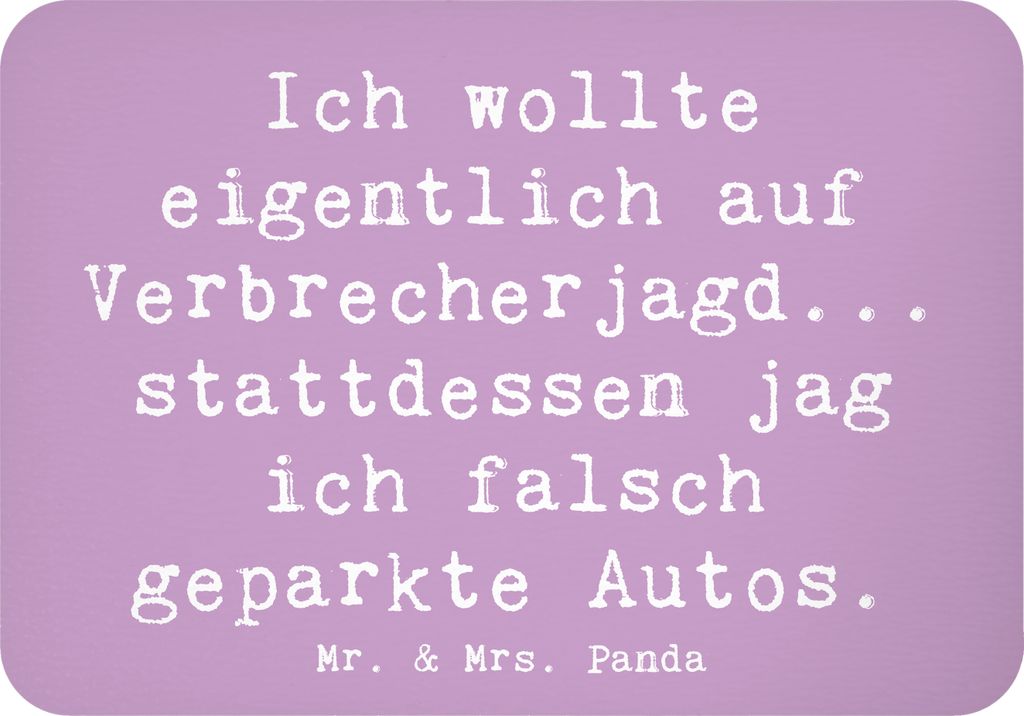 Mr. & Mrs. Panda Magnet Spruch Polizist im Alltag - Lavendeltraum - Geschenk, haftmagnet, Berufsgestaltung, whiteboardmagnet, Notizhalter, Kühlsch...