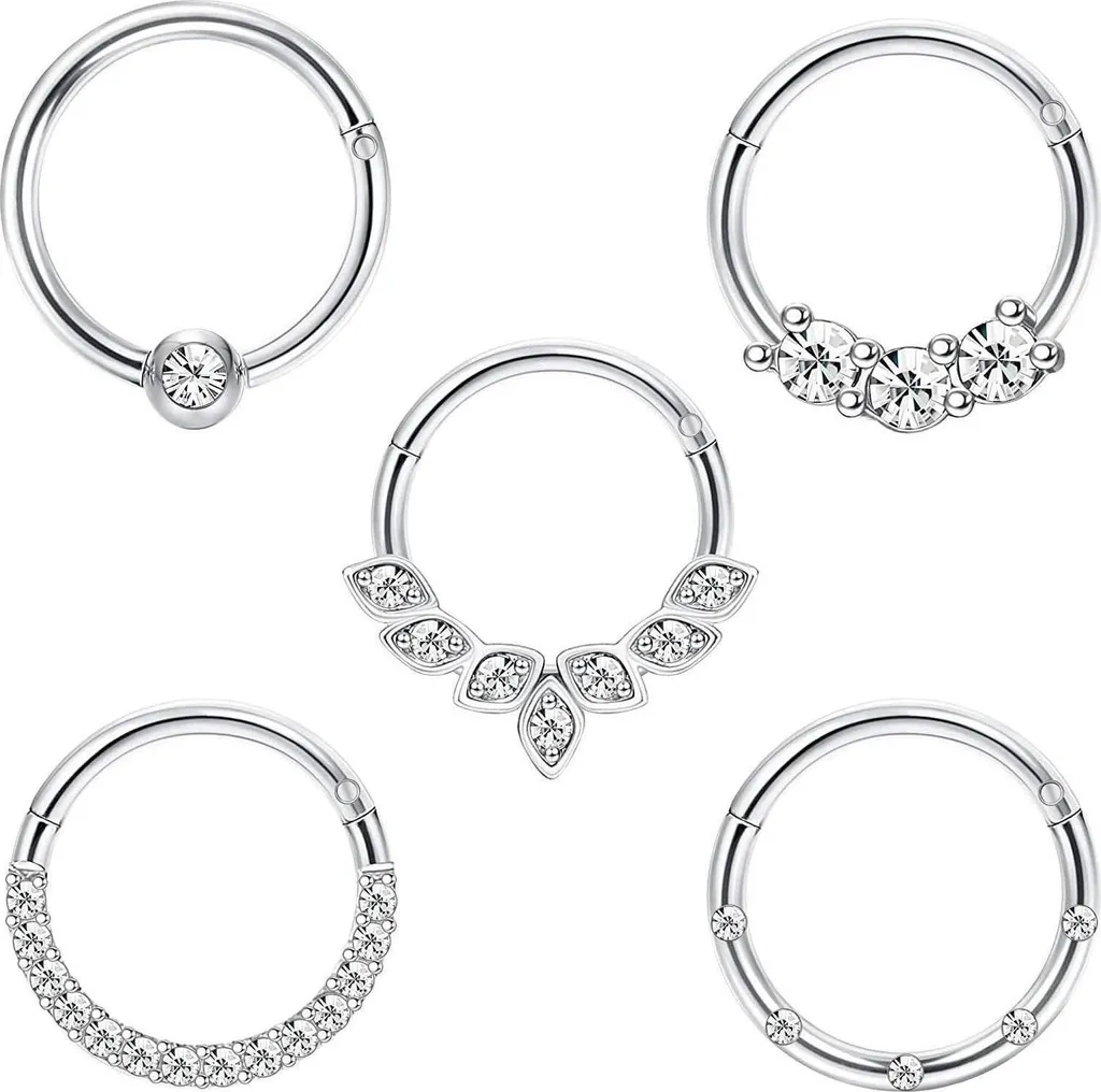 Orecchini Adramata Daith 16G in Acciaio: Il Set Definitivo Helix Tragus