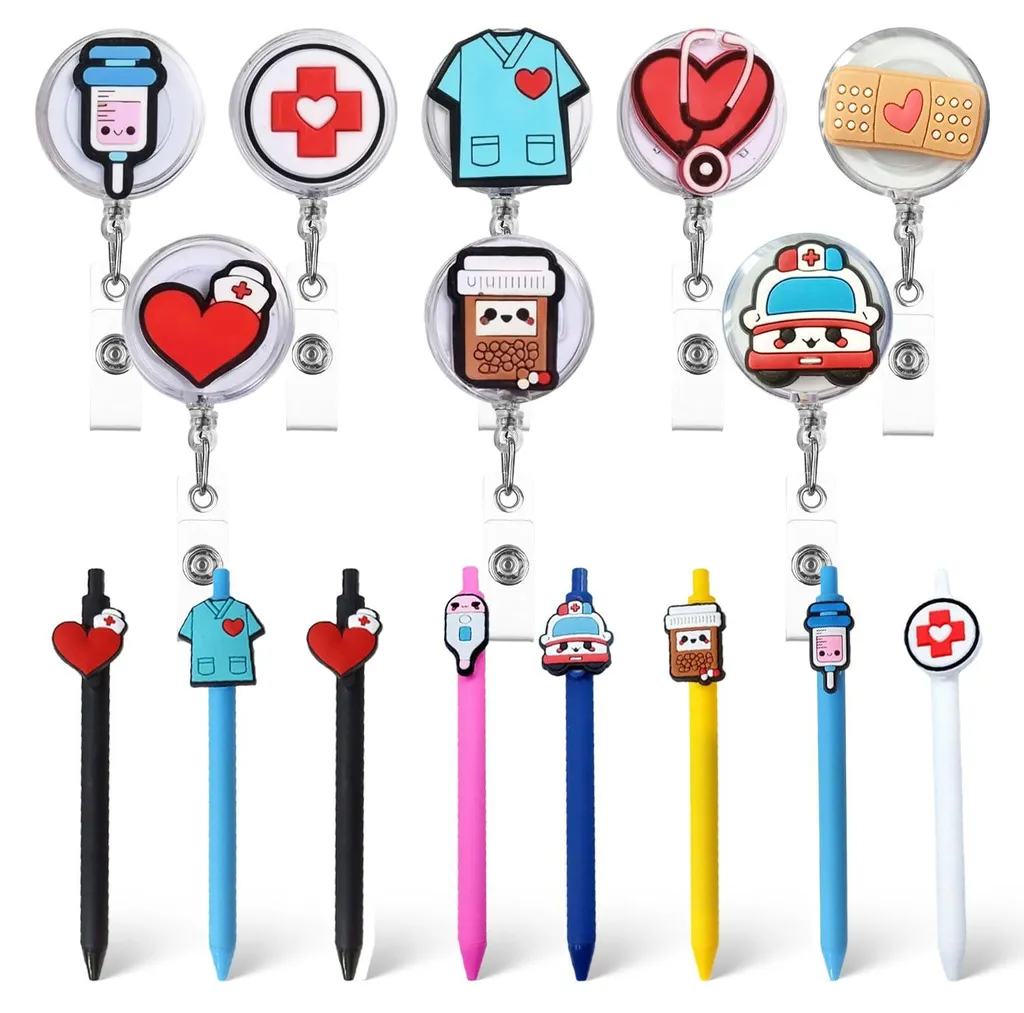 Ne perdez plus votre badge ! Lot de 16 Porte-Badges et Stylos Rétractables Pro