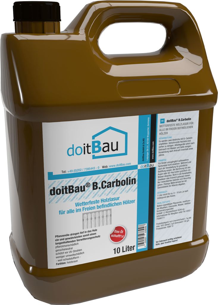 Burtex Sinus Holzlasur B-Carbolin Holzbraun, Schützende Holzlasur