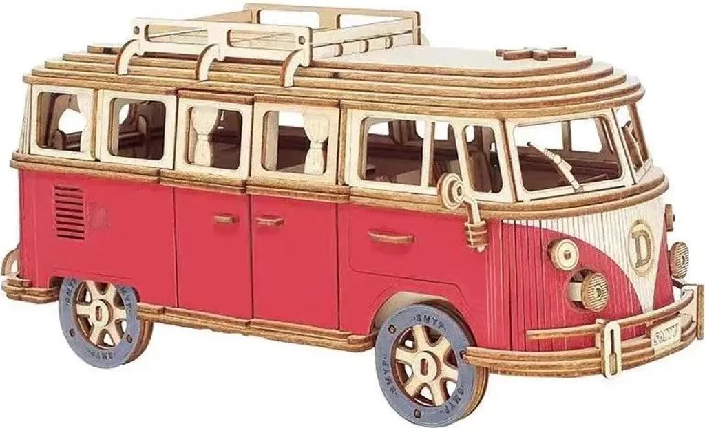 Puzzle 3D Voiture Volkswagen T1 Bois Activité Créative et Déco