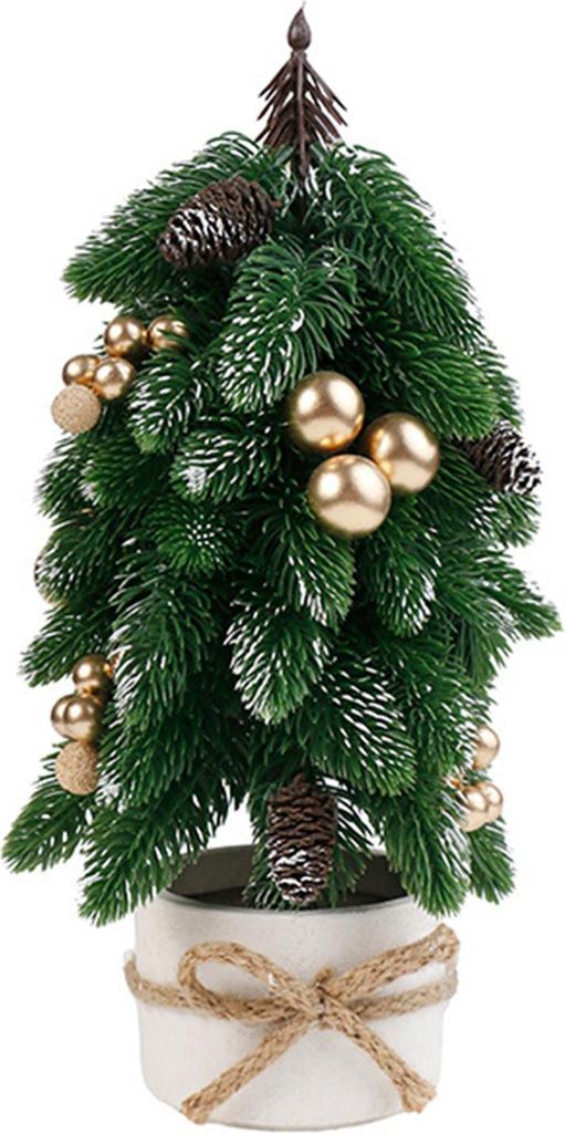 Mini-Weihnachtsbaumschmuck aus künstlicher Tanne für den Tisch, mit roten Beeren, festliche Weihnachtsdekoration für Zuhause, Büro, Party