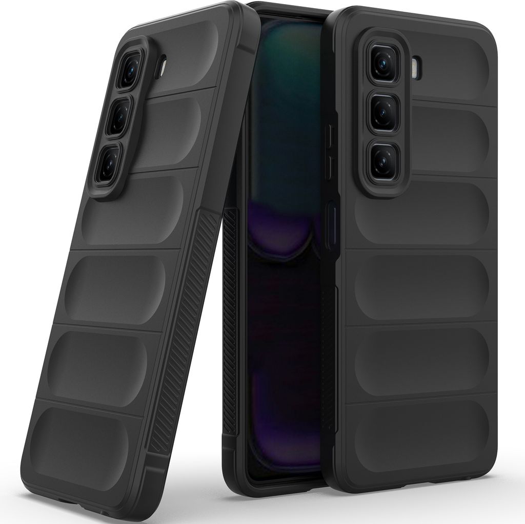 Handyhülle für Infinix Hot 50 4G Weich TPU Silikon Stossfest Anti-rutsch Hülle Schwarz