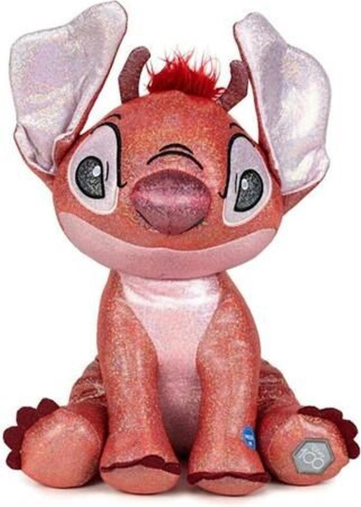 A plush toy of the character Leroy from Lilo & Stitch, sitting down and facing forward.