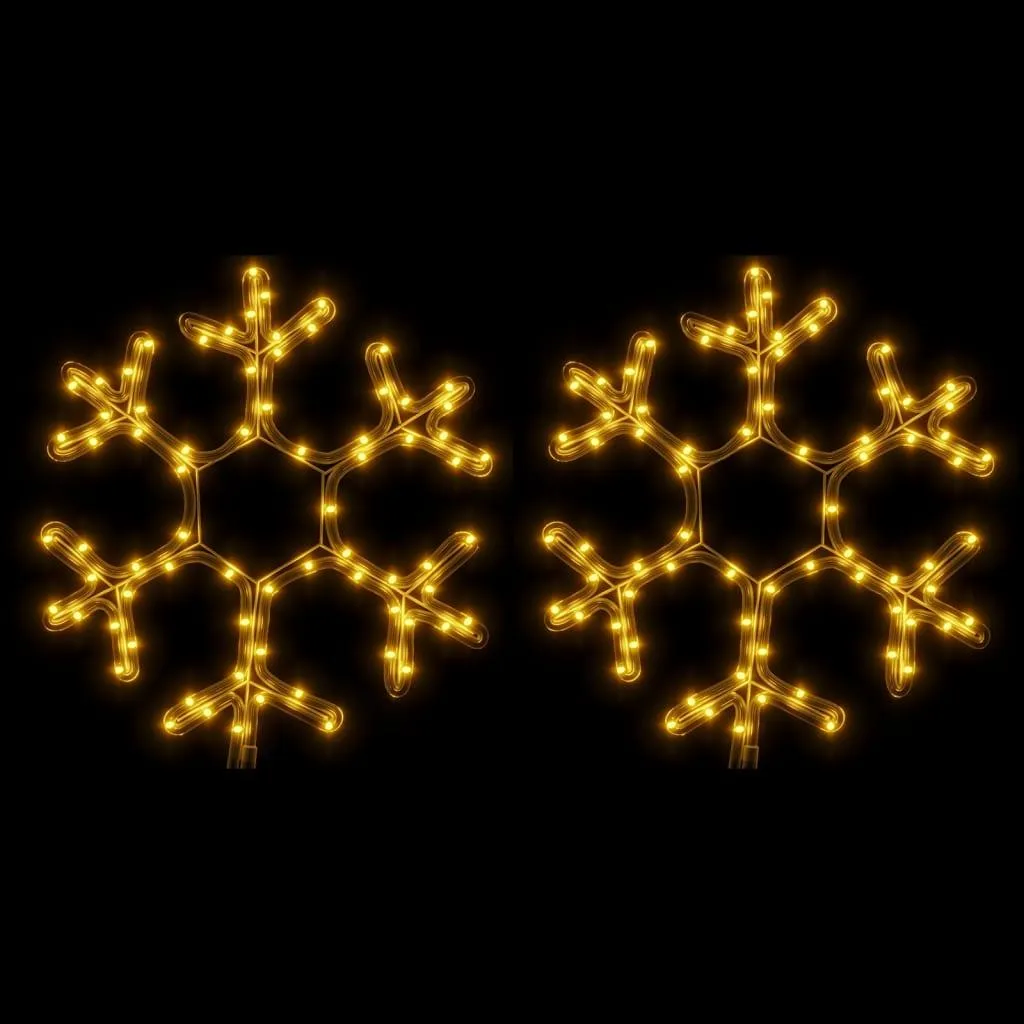 Flocons de neige LED 2 pcs Blanc chaud 38x37 cm 88179 pour Noël