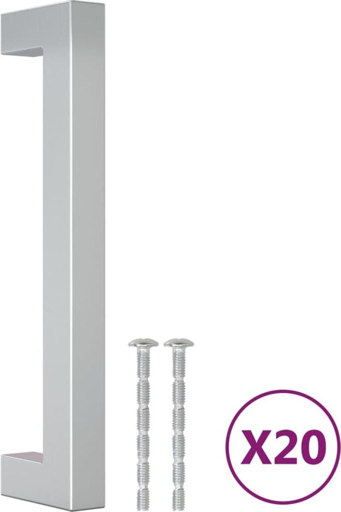 vidaXL Möbelgriffe 20 Stk. Silbern 128 mm Edelstahl
