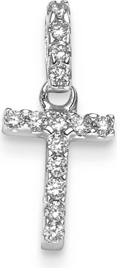 Anhänger Buchstabe T aus 585 Gold Weißgold Diamanten 0.18 ct. TW-SI