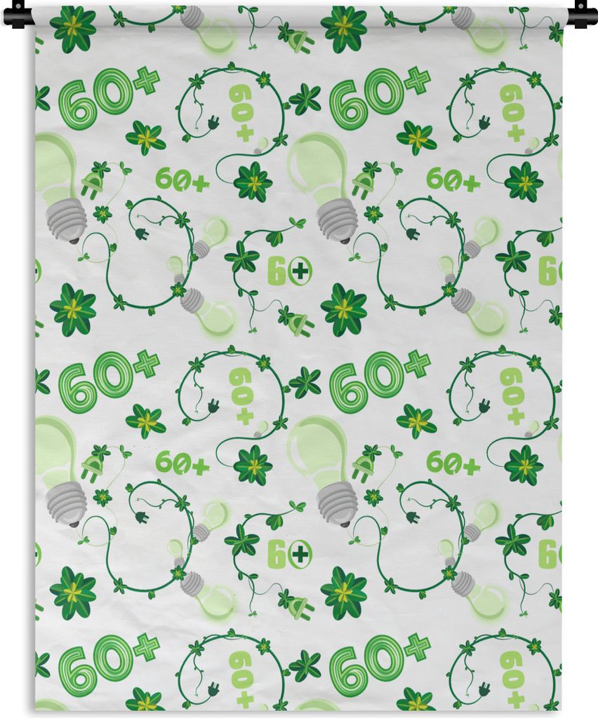 MuchoWow Wandteppich Wandbehang Lampen - Pflanzen - Muster 120x160 cm Tapisserie Dekoration Wandtuch - Wohnzimmer - Moderne