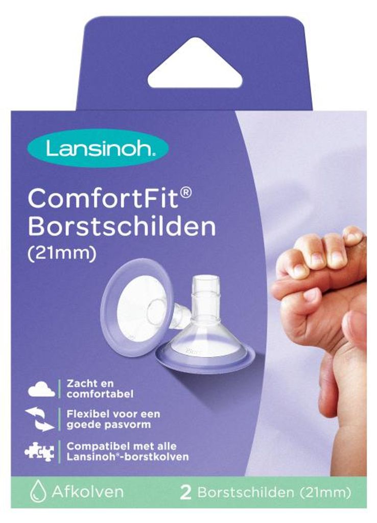 Lansinoh Comfort Fit 21mm Borstschild (2 stuks) Productafbeelding 