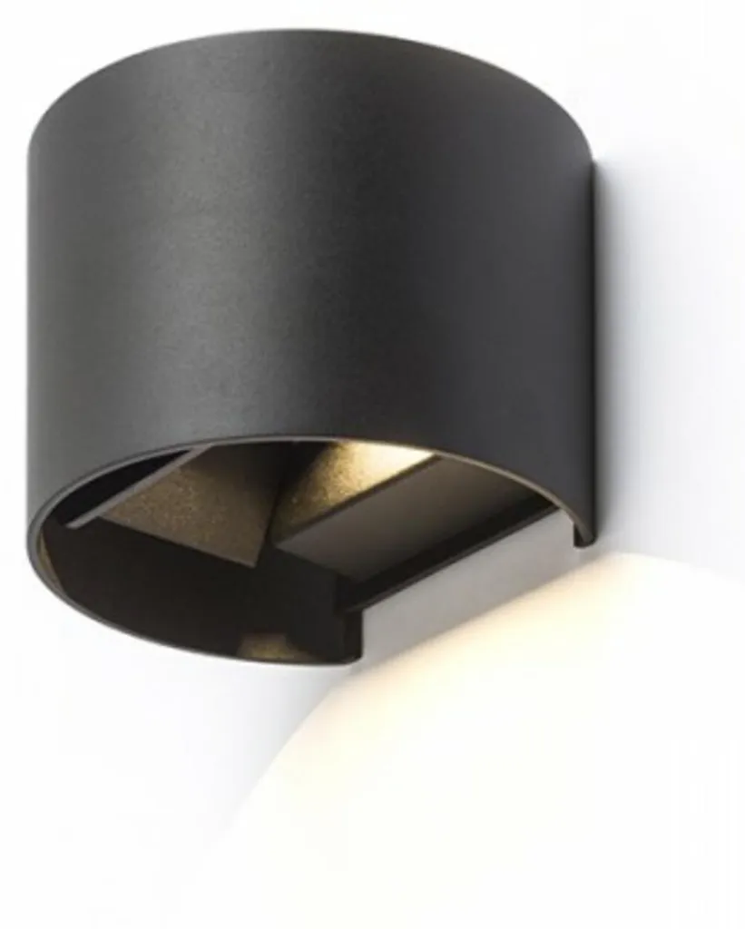 Applique murale TITO R DIMM noir 230V LED 2x3W IP65 3000K pour extérieur