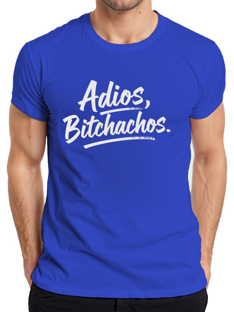 Adios Bitchachos lustig sarkastisch Abschied Geschenk Urlaub Herren T-Shirt, Blau, 3XL
