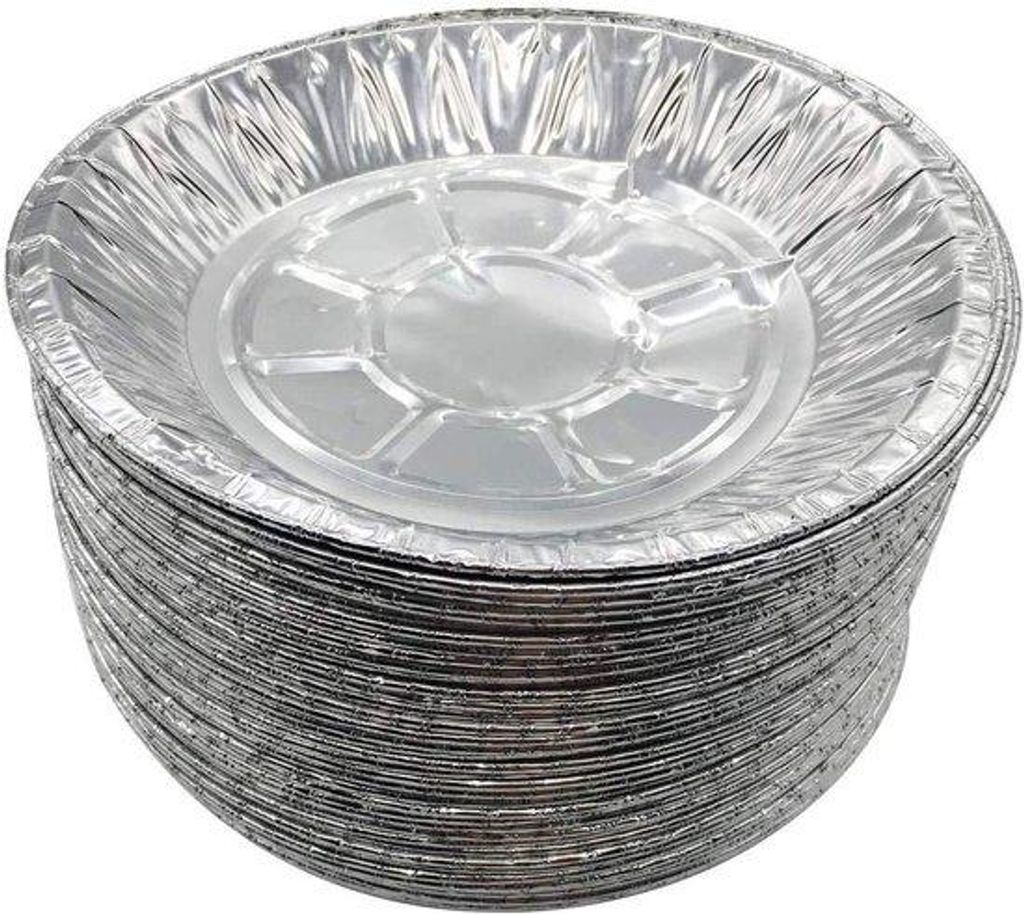 9 Zoll Aluminiumfolie Tarteformen - 50 Stück/Satz - Wegwerf Torteformen für Torten, Quiche Tarte