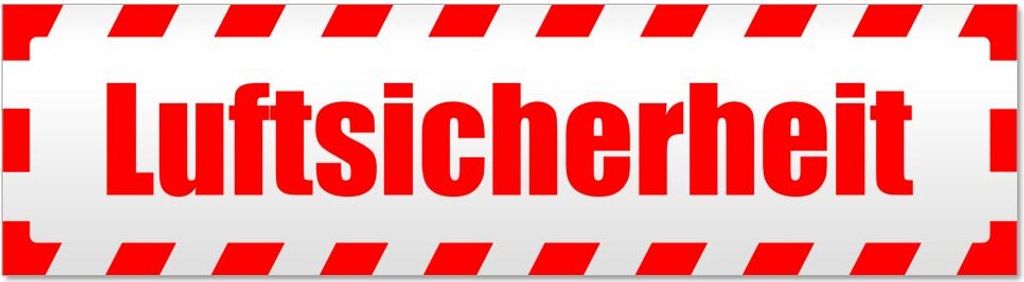 Luftsicherheit gestreift Magnetschild Schild magnetisch