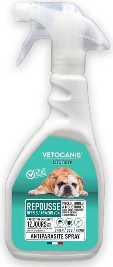 VETOCANIS Anti-Floh-, Anti-Zecken- und Anti-Mücken-Spray - Für Hunde - 500 ml