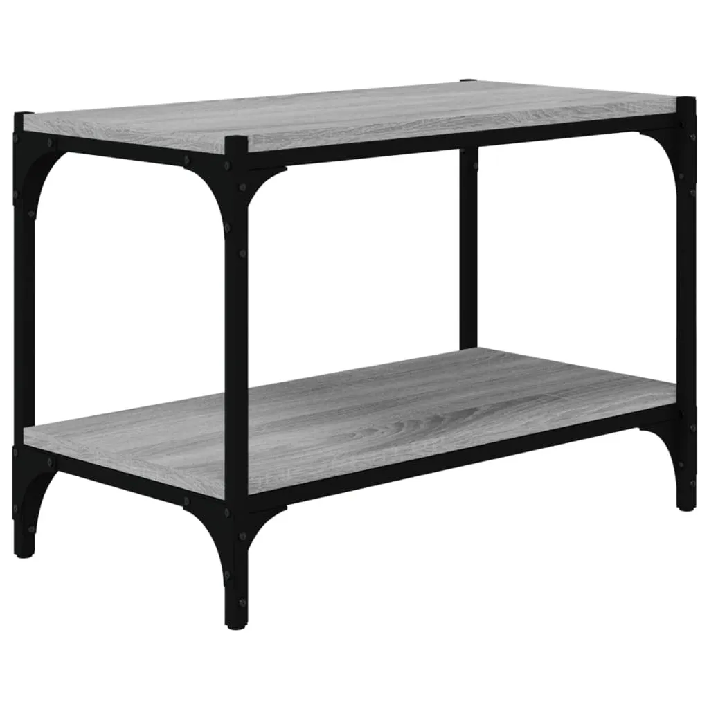 Mobile TV Grigio Sonoma 60x33x41 cm: Design Industriale Acciaio e Legno